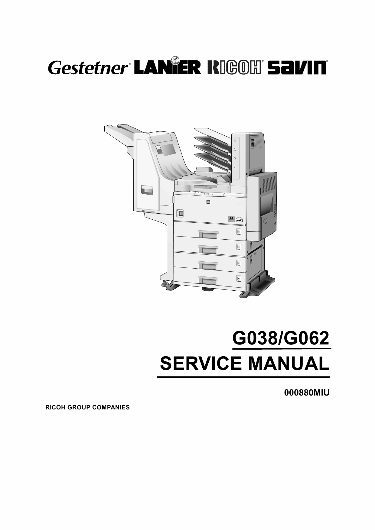 RICOH Aficio AP-2700 AP3200 G038 G062 Parts Service Manual-1